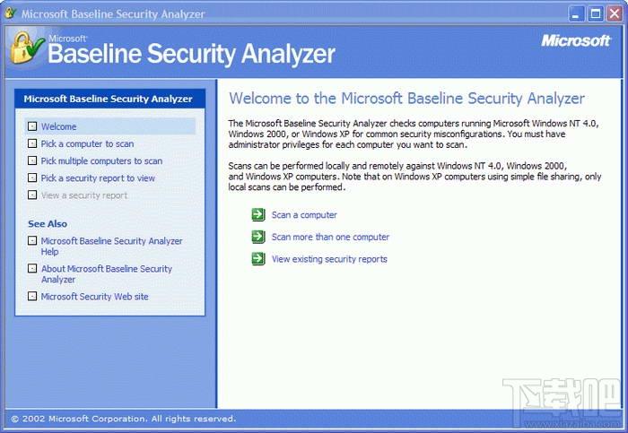 Microsoft Baseline Security Analyzer,Microsoft Baseline Security Analyzer下载,Micr